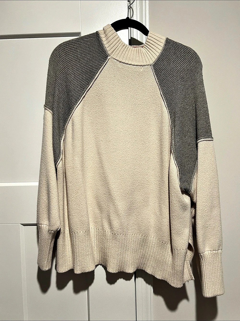 Altar'd State Color Block Mock Neck Sweater